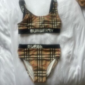 Burberry Plaid Bikini Set girls 10Y